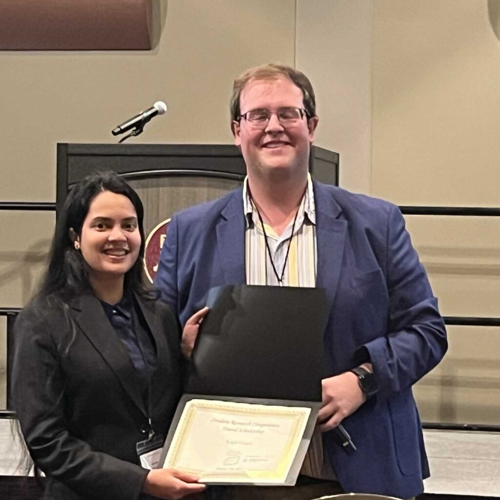 Kajal Gupta standing with Mason Marshall