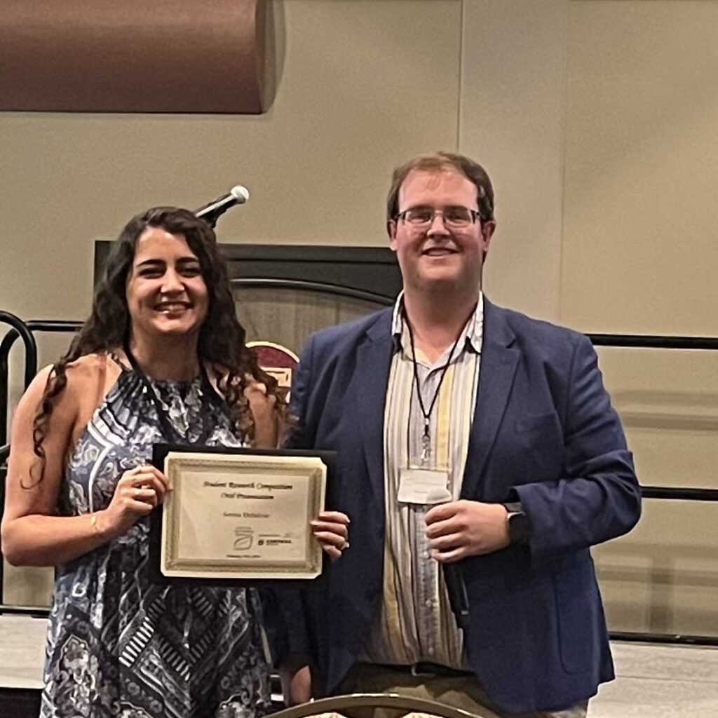 Serina DeSalvio standing with Mason Marshall